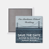 Aimant Enregistrer la date Mariage de l'île Mackinac (Recto/Verso)