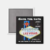 Aimant Enregistrer la date Mariage Las Vegas (Recto/Verso)