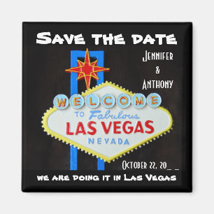 Aimant Enregistrer la date Mariage Las Vegas
