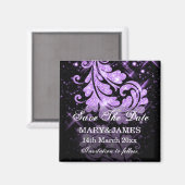 Aimant Enregistrer la date Mariage Parties scintillant vi (Recto/Verso)