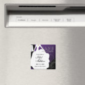 Aimant Enregistrer la date - Mariée et fille - Violet (In Situ (Lave-vaisselle))