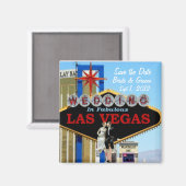 Aimant Enregistrer la date mariée et Mariage de chambre à (Recto/Verso)