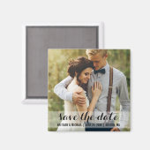 Aimant Enregistrer La Date Moderne Fiançailles Photo Magn (Recto/Verso)