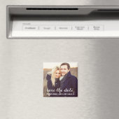 Aimant Enregistrer La Date Moderne Fiançailles Photo Magn (In Situ (Lave-vaisselle))