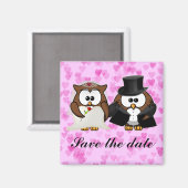 Aimant enregistrer la date owl (Recto/Verso)