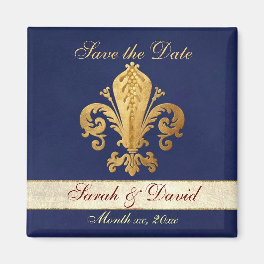 Aimant Enregistrer la date personnalisable (Devant)