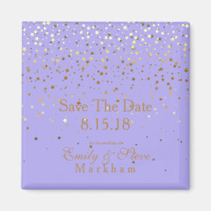 Aimant Enregistrer La Date Petite Golden Stars Magnet-Lav