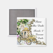 Aimant Enregistrer la date Princess Carriage Mariage Magn (Recto/Verso)