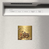 Aimant Enregistrer La Date Quinceanera Sweet 16 Masquerad (In Situ (Lave-vaisselle))