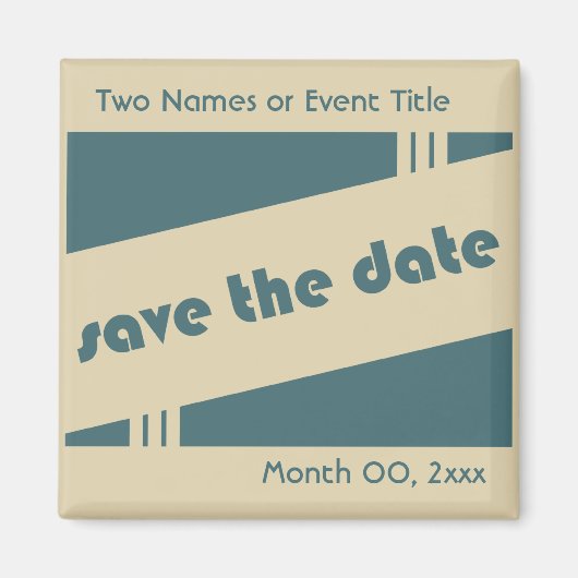 Aimant enregistrer la date : retro : (Devant)