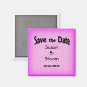 Aimant Enregistrer la date rose (Recto/Verso)