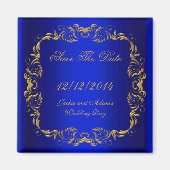 Aimant ENREGISTRER LA DATE Royal Blue Gold (Devant)