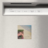 Aimant Enregistrer la date - Sable et eau Photo personnal (In Situ (Lave-vaisselle))