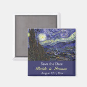 Aimant Enregistrer la date, Starry Night (Recto/Verso)
