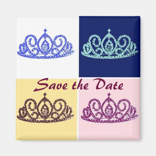 Aimant Enregistrer la date/Tiara (Devant)
