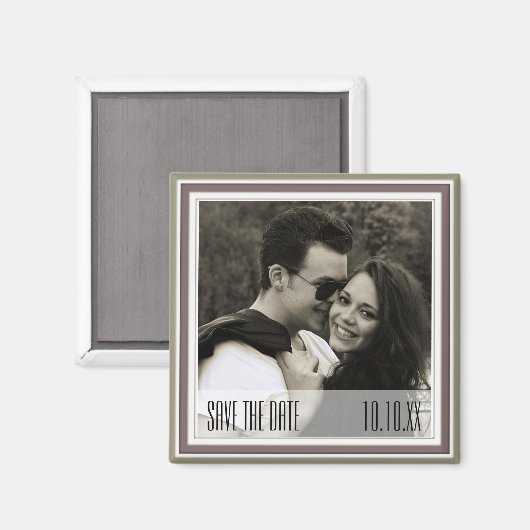 Aimant Enregistrer La Date Vin Vert (Recto/Verso)