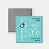 Aimant Enregistrer la grille de calendrier de date diaman (Recto/Verso)