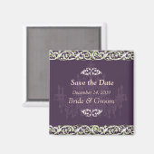 Aimant Enregistrer l'aimant Date, lustre + vigne (Recto/Verso)