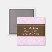 Aimant Enregistrer l'aimant de date, damask (Recto/Verso)