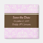 Aimant Enregistrer l'aimant de date, damask (Devant)