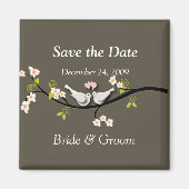 Aimant Enregistrer l'aimant de date, inséparables (Devant)