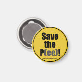 Aimant Enregistrer l'aimant du réfrigérateur P(ee)! (Recto/Verso)