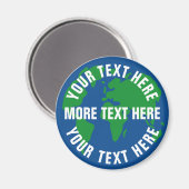 Aimant Enregistrer l'aimant du réfrigérateur planète terr (Recto/Verso)