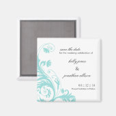 Aimant Enregistrer l'aimant Mariage de date (Recto/Verso)