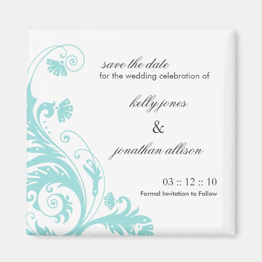 Aimant Enregistrer l'aimant Mariage de date (Devant)