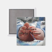 Aimant Enregistrer Le Baby shower Date (Recto/Verso)