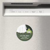 Aimant Enregistrer le Mariage Date Cute Frog Prince Perso (In Situ (Lave-vaisselle))