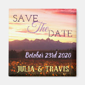 Aimant Enregistrer le Mariage Date Teton (Devant)