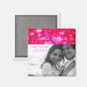 Aimant Enregistrer le Modèle photo de coeur de l'aimant d (Recto/Verso)