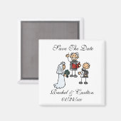 Aimant Enregistrer Les Dates Mariée Groom Se Marier Perso (Recto/Verso)