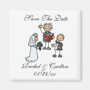 Aimant Enregistrer Les Dates Mariée Groom Se Marier Perso
