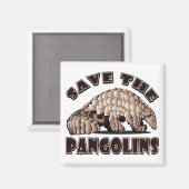 Aimant Enregistrer les pangolins (Recto/Verso)