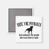 Aimant Enregistrer Les Pitbulls (Recto/Verso)