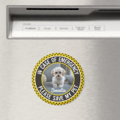 Aimant Enregistrer Mon Animal De Sécurité Nom Photo Coule (In Situ (Lave-vaisselle))