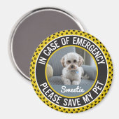 Aimant Enregistrer Mon Animal De Sécurité Nom Photo Coule (Recto/Verso)