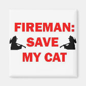 Aimant Enregistrer mon chat Fireman (Devant)