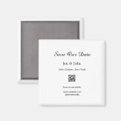 Aimant Enregistrer notre date Scan QR pour les détails no (Recto/Verso)