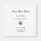 Aimant Enregistrer notre date Scan QR pour les détails no (Devant)