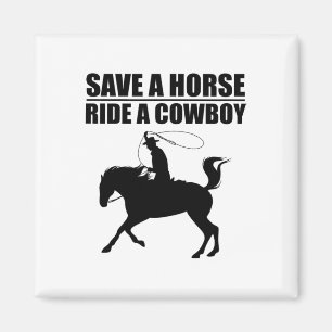 Aimant Enregistrer Un Cheval & ; Faire Un Tour Un Cowb