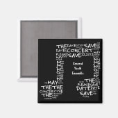 Aimant Enregistrez le concert de la date (Recto/Verso)