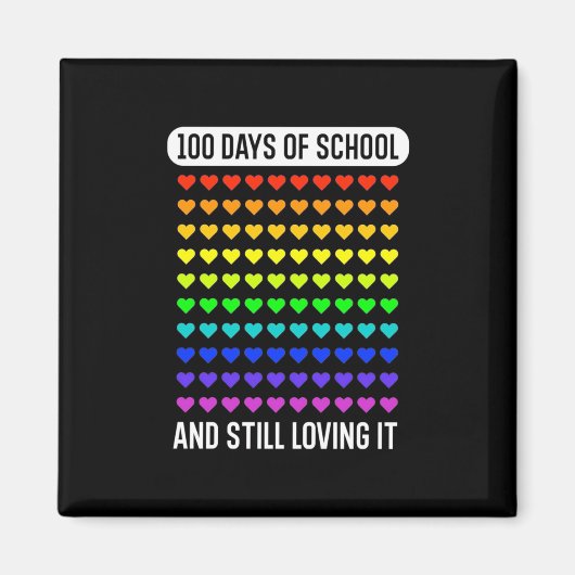 Aimant Enseignant 100 Jours D'École (Devant)