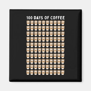 Aimant Enseignant 100 tasses de café École du 100e jour