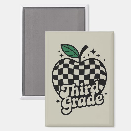 Aimant Enseignant 3e année Retour à l'école (Recto/Verso)