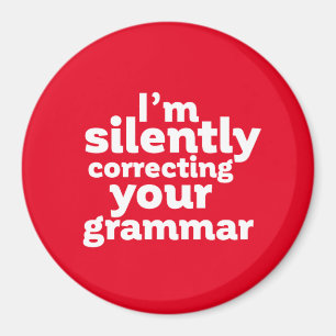 Aimant Enseignant anglais drôle corrigeant silencieusemen