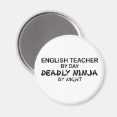 Aimant Enseignant anglais mort Ninja (Recto/Verso)