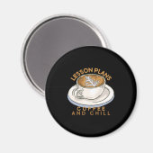Aimant Enseignant Art Plans De Leçons Café Et Chill (Recto/Verso)